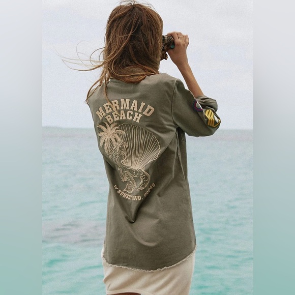 Spell Mermaid Twill Jacket Khaki BNWT Size XL - Picture 4 of 10